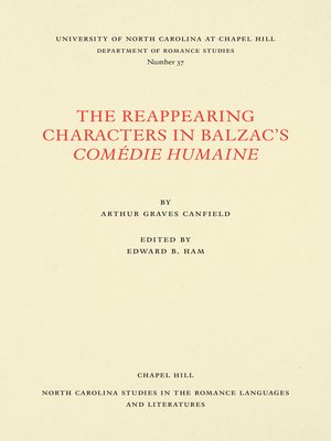 cover image of The Reappearing Characters in Balzac's Comédie Humaine